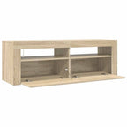 Mobile Porta TV con Luci LED Rovere Sonoma 120x35x40 cm