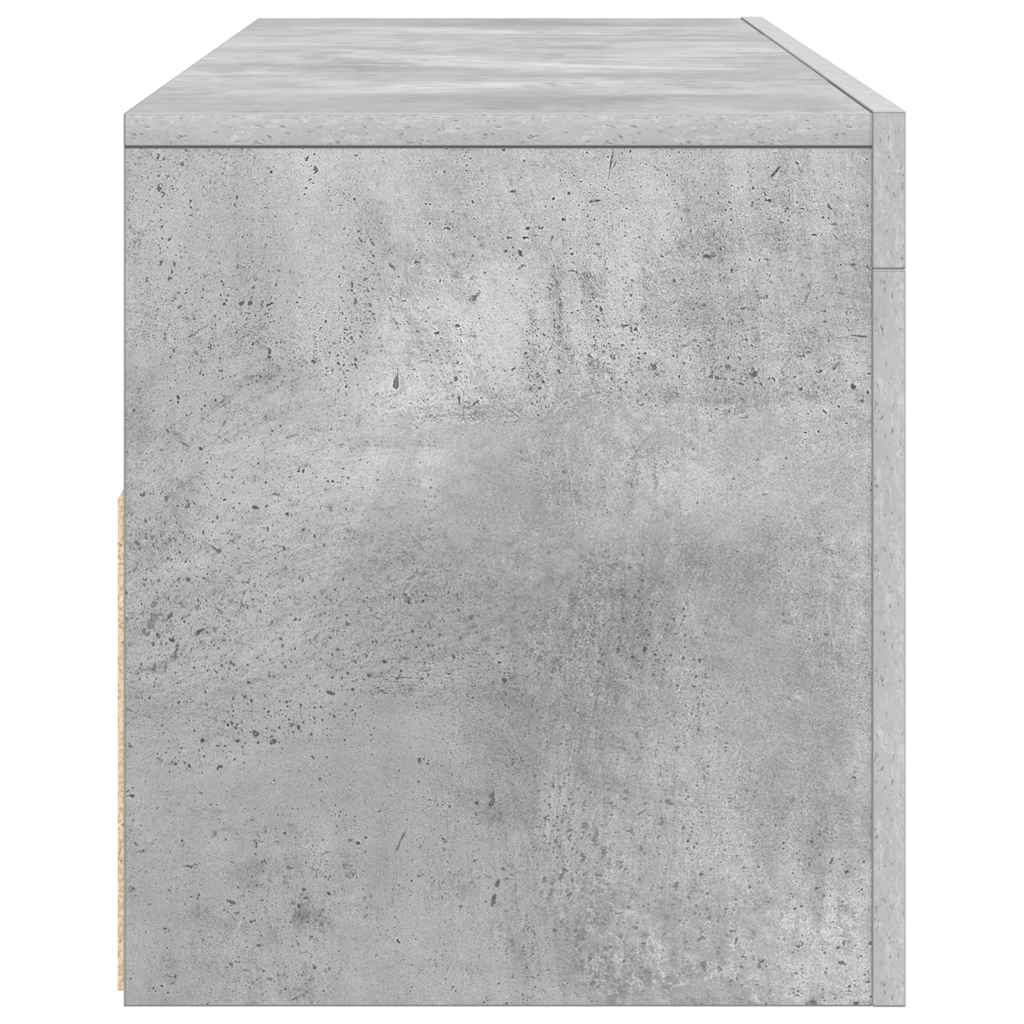 Mobile Porta TV con Luci LED Grigio Cemento 120x35x40 cm