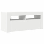 Mobile Porta TV con Luci LED Bianco 90x35x40 cm
