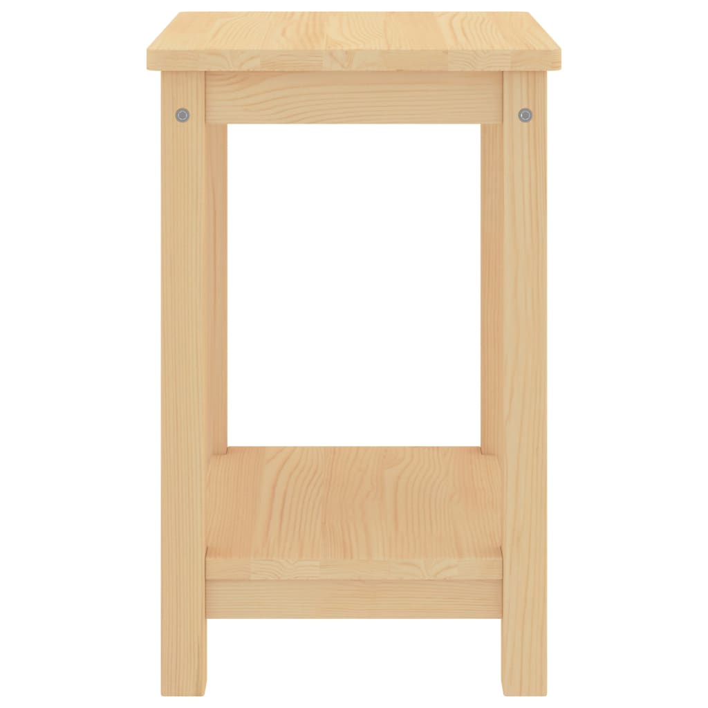 Comodino Naturale 35x30x47 cm in Legno Massello di Pino