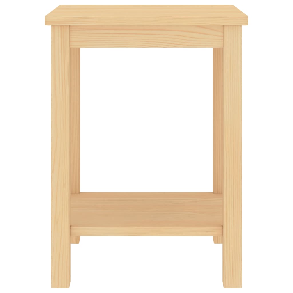 Comodino Naturale 35x30x47 cm in Legno Massello di Pino