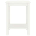Comodino Bianco 35x30x47 cm in Legno Massello di Pino