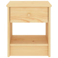 Comodino Naturale 35x30x40 cm in Legno Massello di Pino
