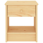 Comodino Naturale 35x30x40 cm in Legno Massello di Pino