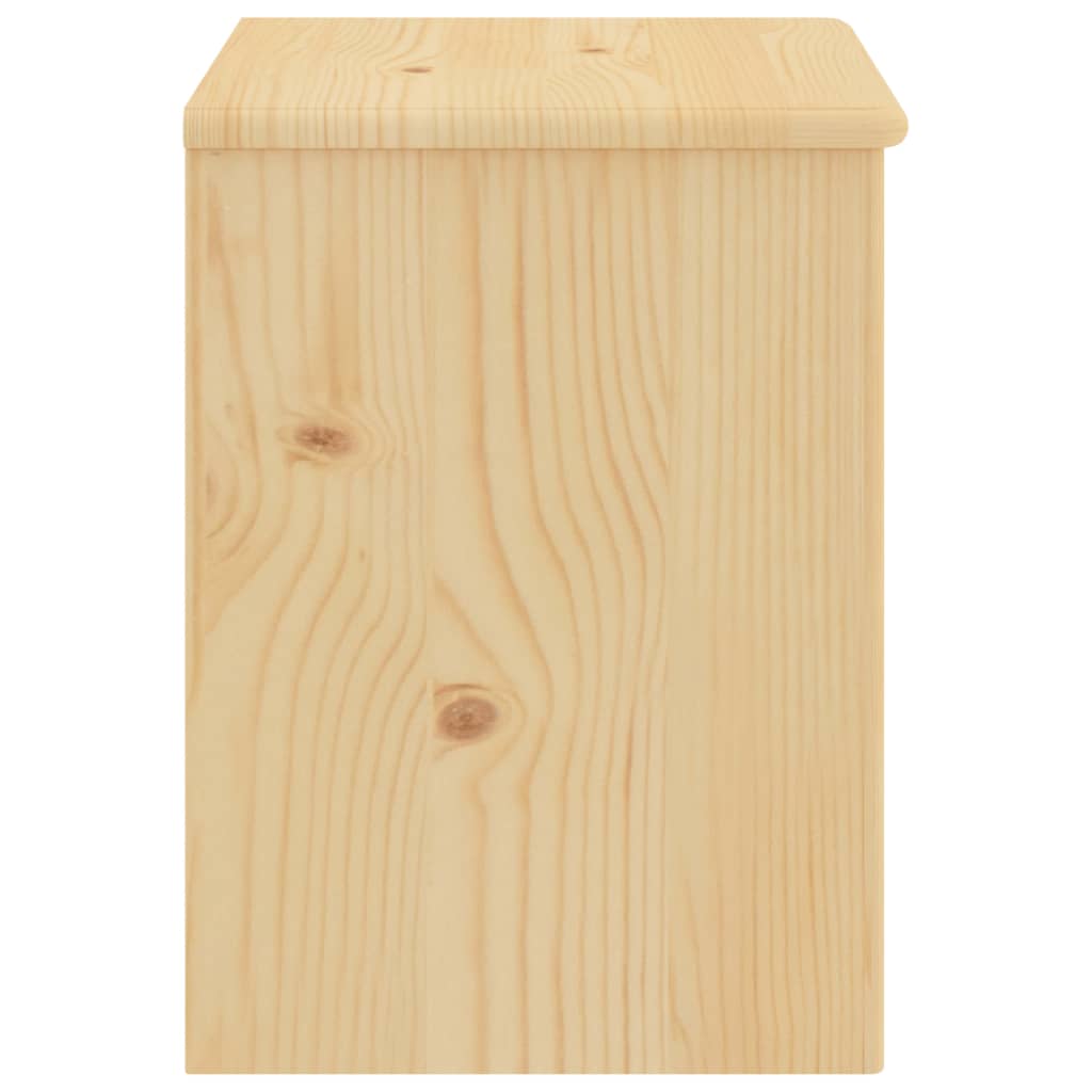 Comodino Naturale 35x30x40 cm in Legno Massello di Pino