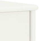 Comodino Bianco 35x30x40 cm in Legno Massello di Pino