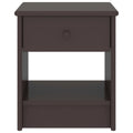 Comodino Marrone Scuro 35x30x40 cm in Legno Massello di Pino