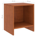 Comodini 2 pz Ambrati 35x30x40 cm in Legno Massello di Pino