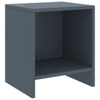 Comodini 2 pz Grigio Chiaro 35x30x40 cm Legno Massello di Pino