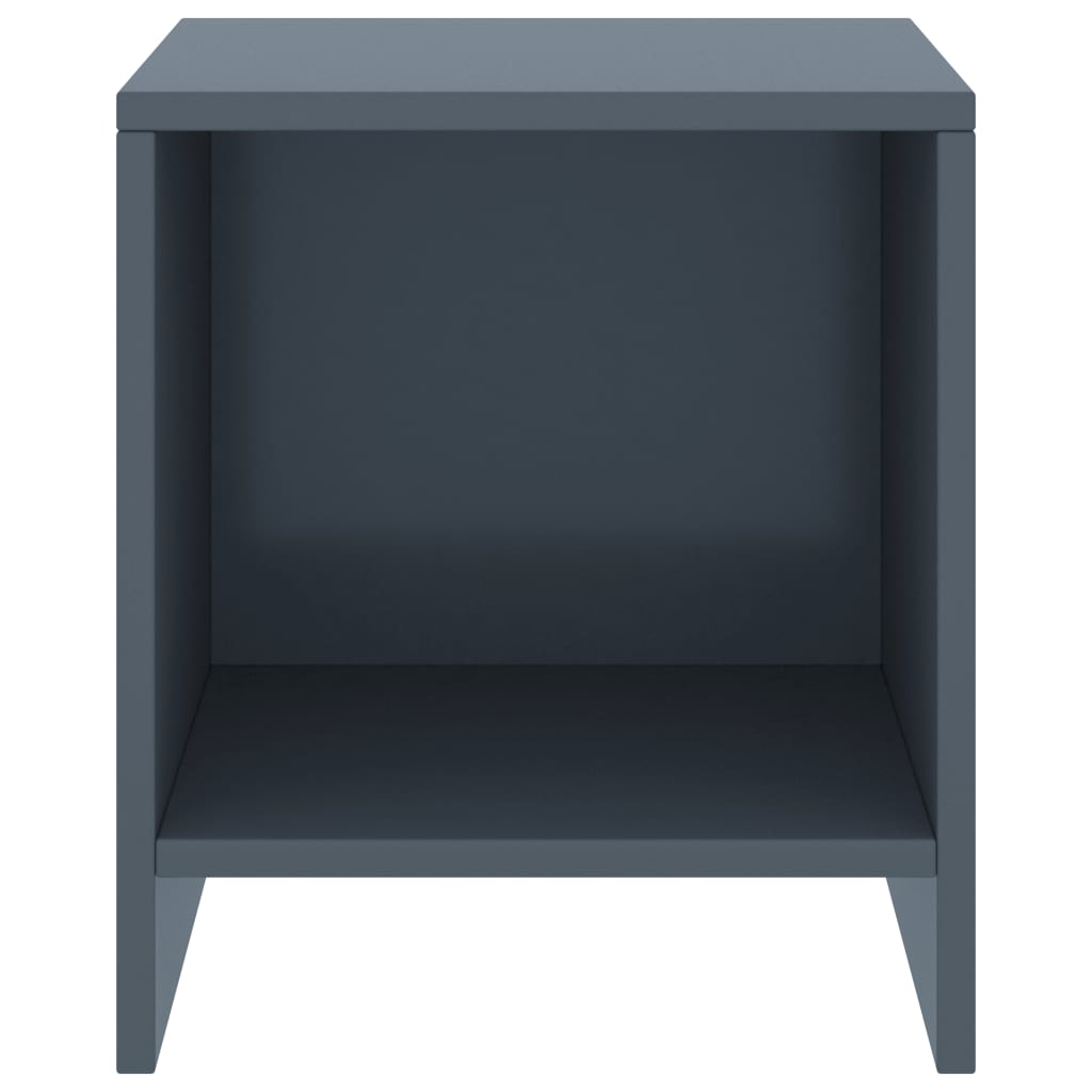 Comodini 2 pz Grigio Chiaro 35x30x40 cm Legno Massello di Pino