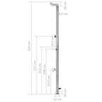 Doccia da Giardino 220 cm in Acciaio Inossidabile