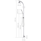 Doccia da Giardino 215 cm in Alluminio