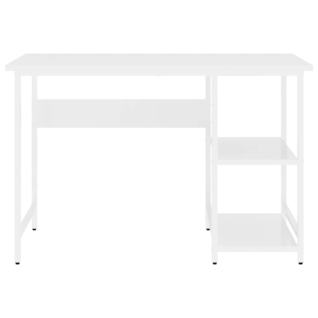 Scrivania per Computer Bianca 105x50x72 cm in MDF e Metallo