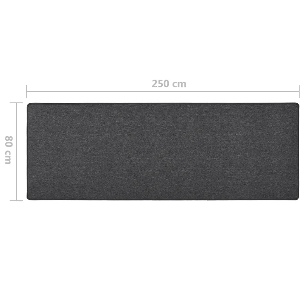 Tappeto Corsia Antracite 80x250 cm