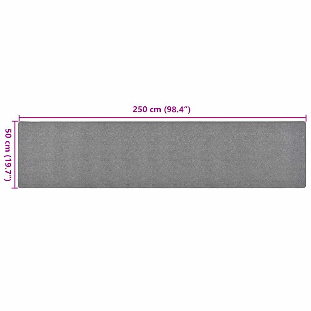 Tappeto Corsia Grigio Scuro 50x250 cm