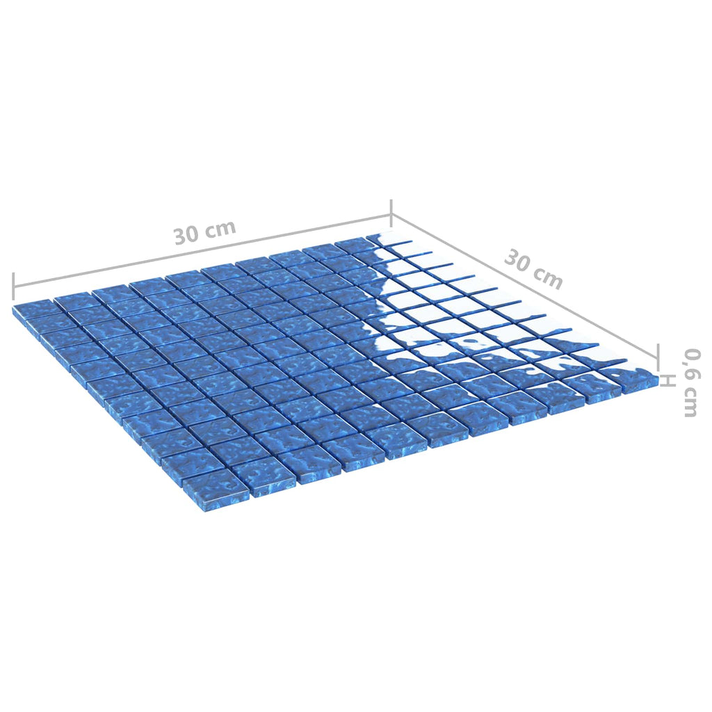 Piastrella Mosaic 11 pcs Blu 50 x 50 cm Vetro