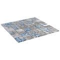 Piastrella Mosaic 11 pcs Grigio e Blu 50 x 50 cm Vetro