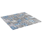 Piastrella Mosaic 11 pcs Grigio e Blu 50 x 50 cm Vetro