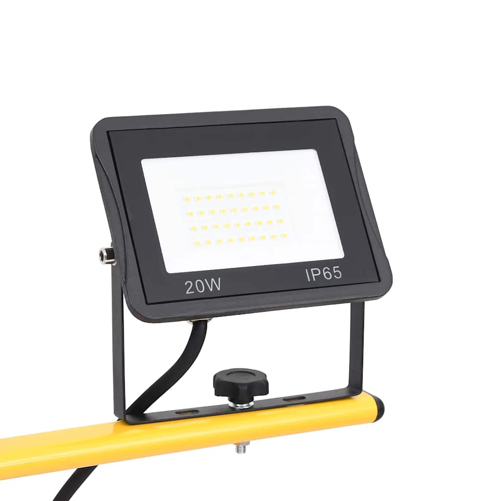 Faretto a LED con Treppiede 2x20 W Bianco Caldo