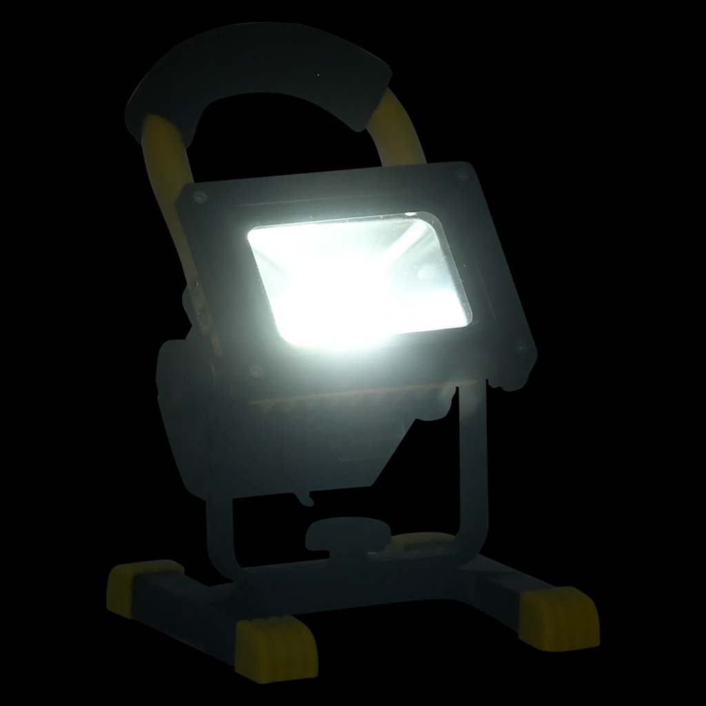Faretto a LED Ricaricabile con Maniglia 30 W Luce Bianca Fredda 1500 Lumen