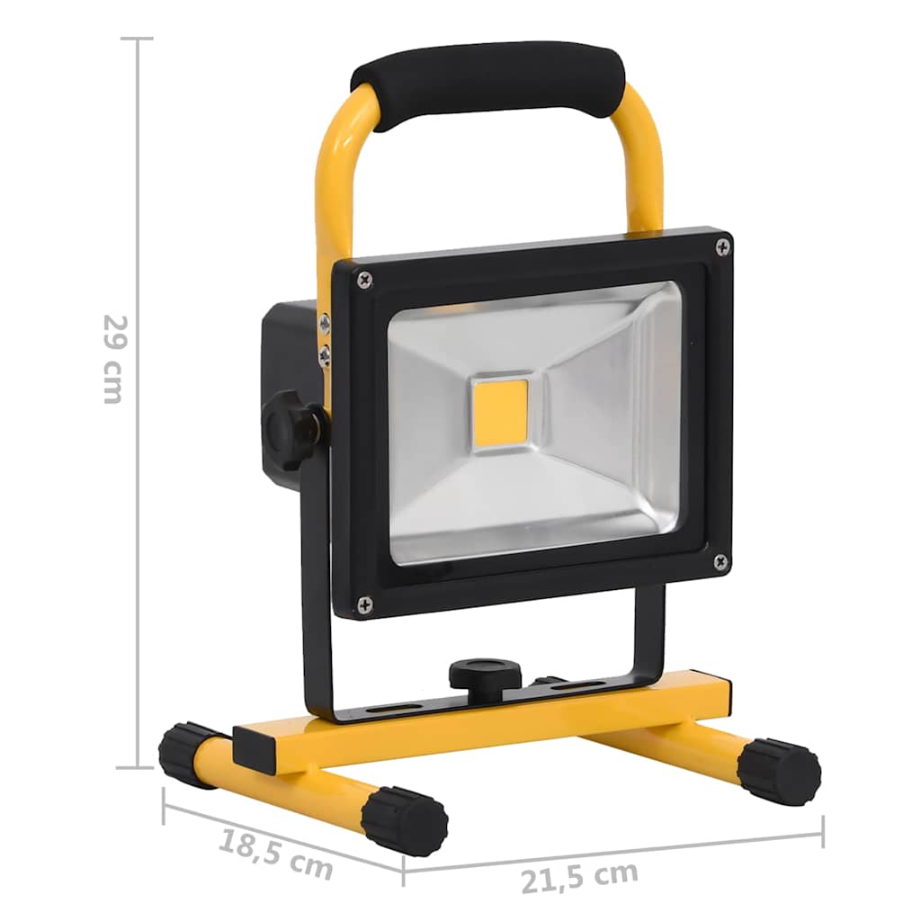 Faretto a LED Ricaricabile con Maniglia 30 W Luce Bianca Fredda 1500 Lumen