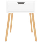 Comodini 2pz Bianco Lucido 40x40x56 cm in Legno Multistrato