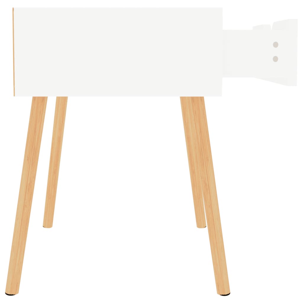 Comodini 2pz Bianco Lucido 40x40x56 cm in Legno Multistrato