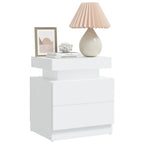 Comodino Bianco 45x35x52 cm in Legno Multistrato