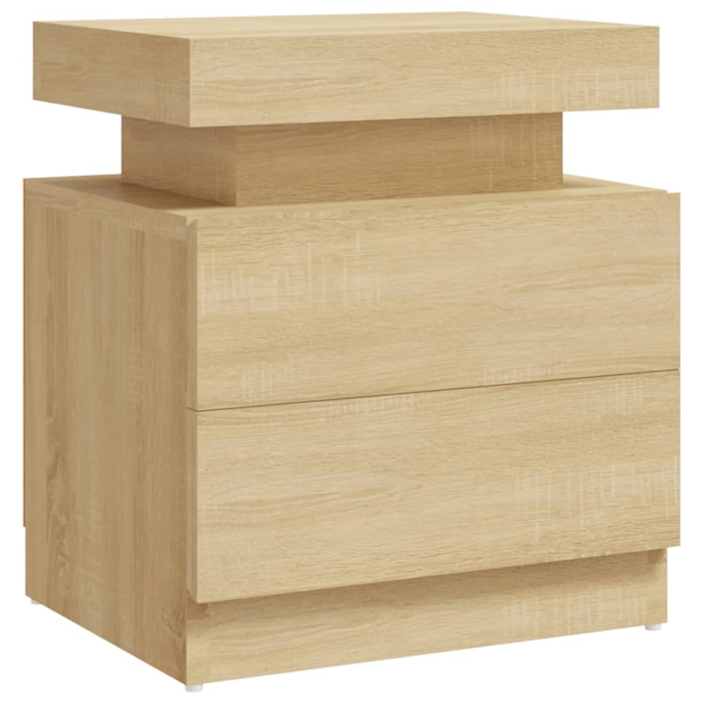 Comodino Rovere Sonoma 45x35x52 cm in Legno Multistrato