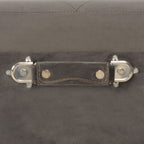 Sgabello con Contenitore 40 cm in Velluto Grigio