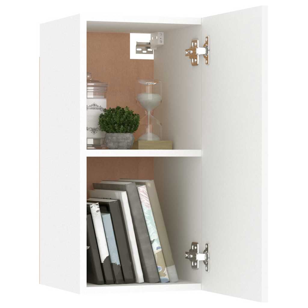 Mobili TV Bianchi 2 pz 30,5x30x60 cm in Legno Multistrato