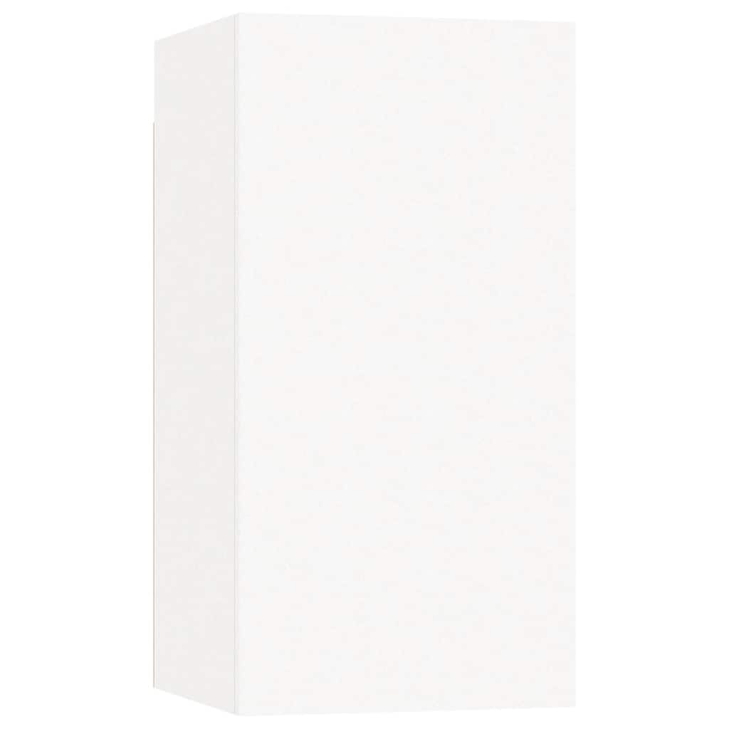 Mobili TV Bianchi 2 pz 30,5x30x60 cm in Legno Multistrato