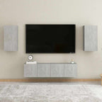 Mobile Porta TV Grigio Cemento 30,5x30x60 cm Legno Multistrato