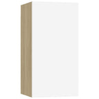 Mobile TV Bianco Rovere Sonoma 30,5x30x60 cm Legno Multistrato