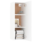 Mobile Porta TV Bianco 30,5x30x90 cm in Legno Multistrato