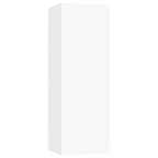 Mobili Porta TV 2pz Bianchi 30,5x30x90 cm in Legno Multistrato