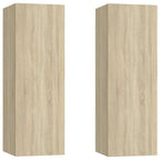 Mobili TV 2pz Rovere Sonoma 30,5x30x90 cm in Legno Multistrato