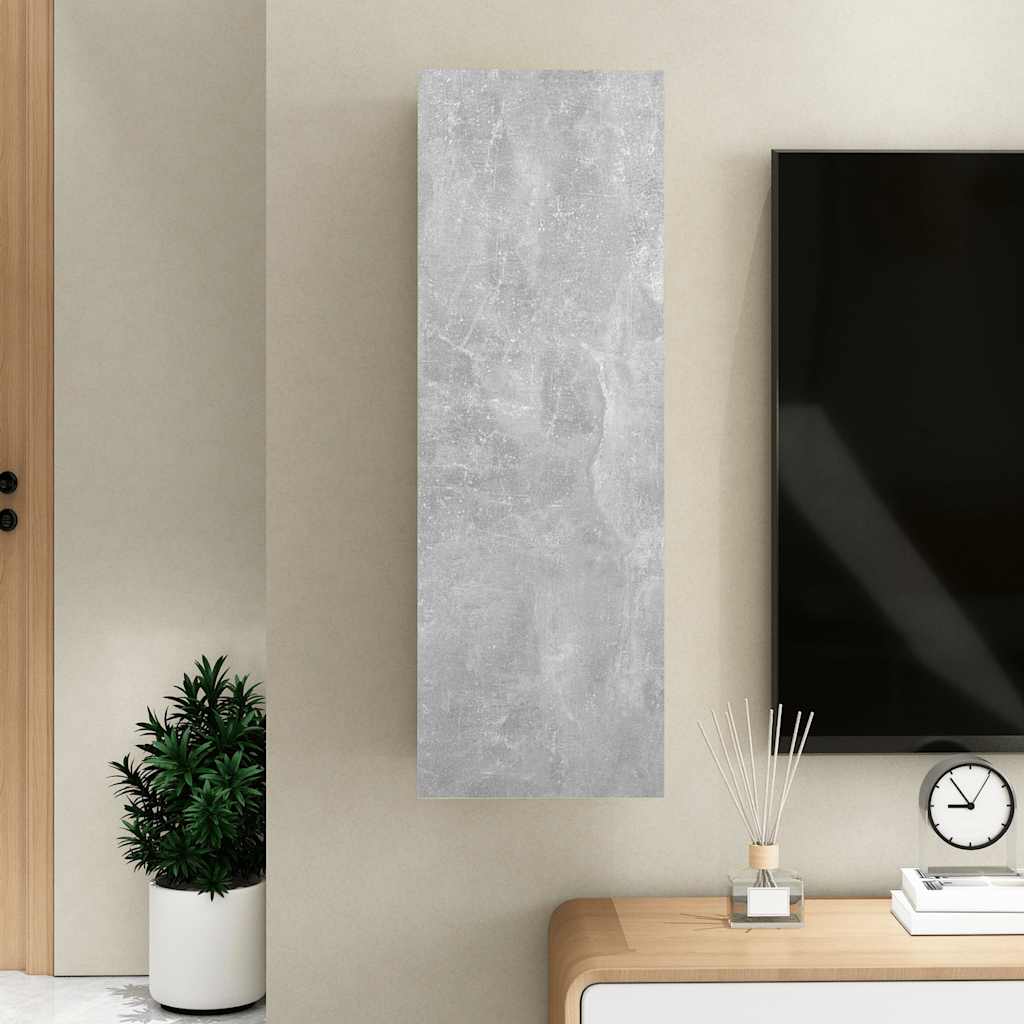 Mobile Porta TV Grigio Cemento 30,5x30x90 cm Legno Multistrato