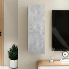 Mobile Porta TV Grigio Cemento 30,5x30x90 cm Legno Multistrato