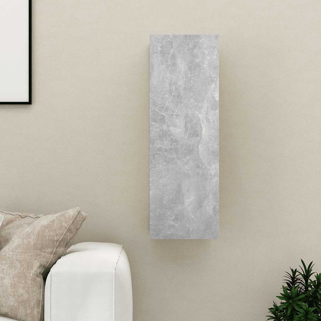 Mobile Porta TV Grigio Cemento 30,5x30x90 cm Legno Multistrato