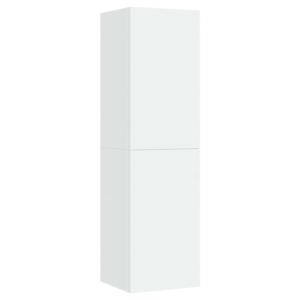 Mobile Porta TV Bianco 30,5x30x110 cm in Legno Multistrato