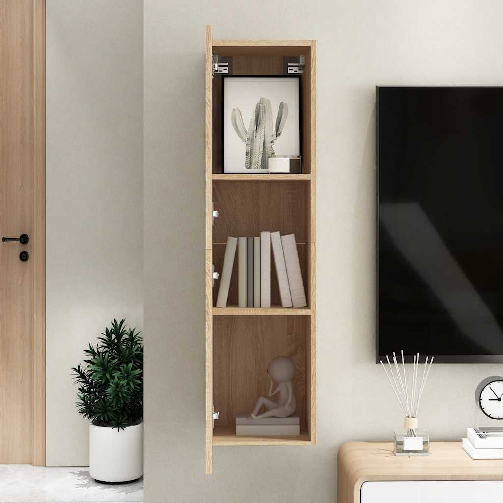 Mobile Porta TV Rovere Sonoma 30,5x30x110 cm Legno Multistrato