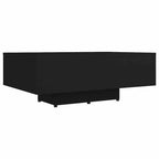 Tavolino da Salotto Nero 85x55x31 cm in Legno Multistrato
