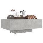 Tavolino Salotto Grigio Cemento 85x55x31 cm Legno Multistrato