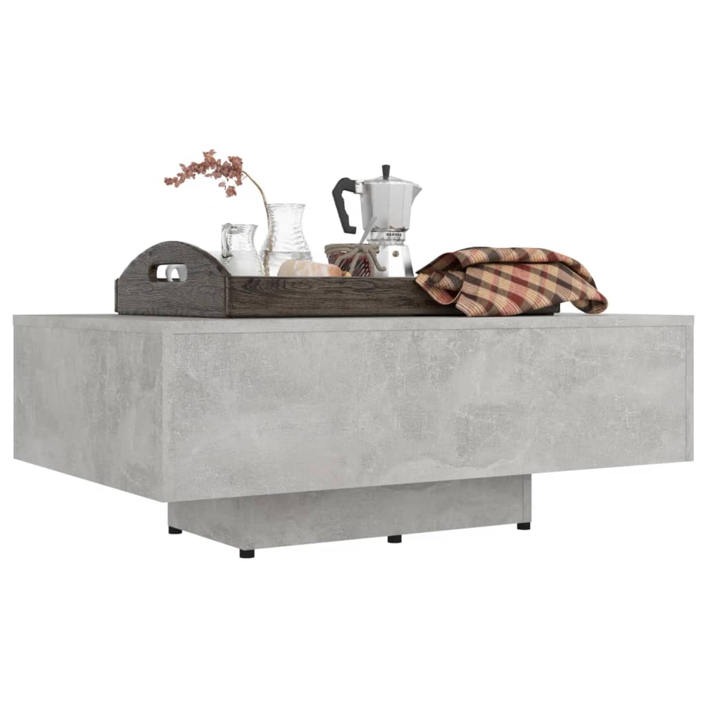 Tavolino Salotto Grigio Cemento 85x55x31 cm Legno Multistrato
