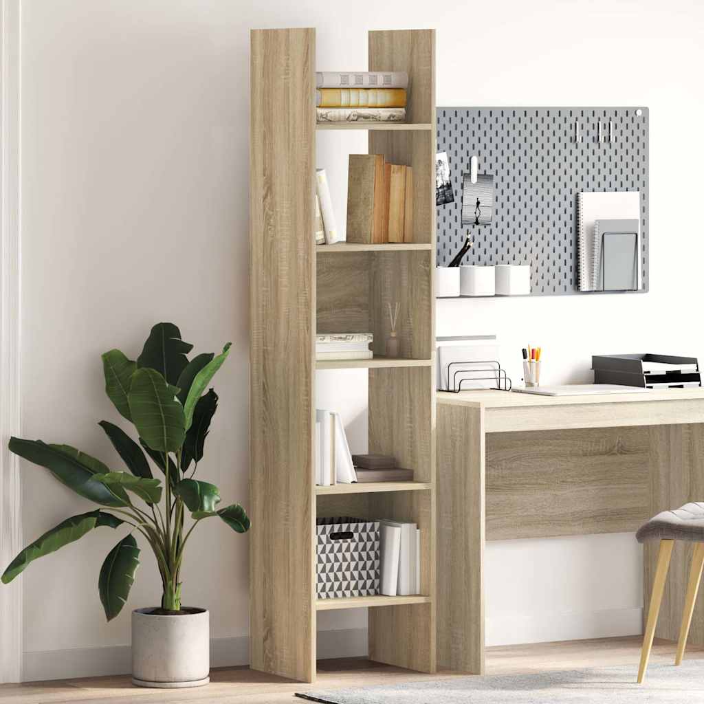 Libreria Rovere Sonoma 40x35x180 cm in Legno Multistrato