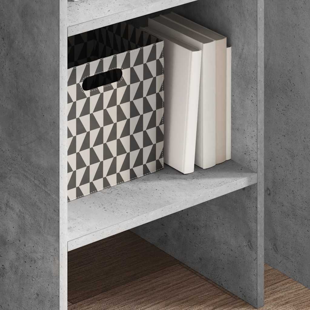 Libreria Grigio Cemento 40x35x180 cm in Legno Multistrato