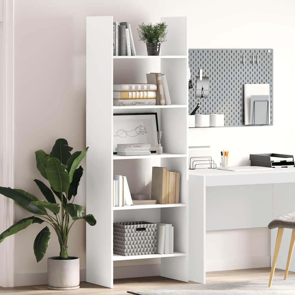 Libreria Bianca 60x35x180 cm in Legno Multistrato