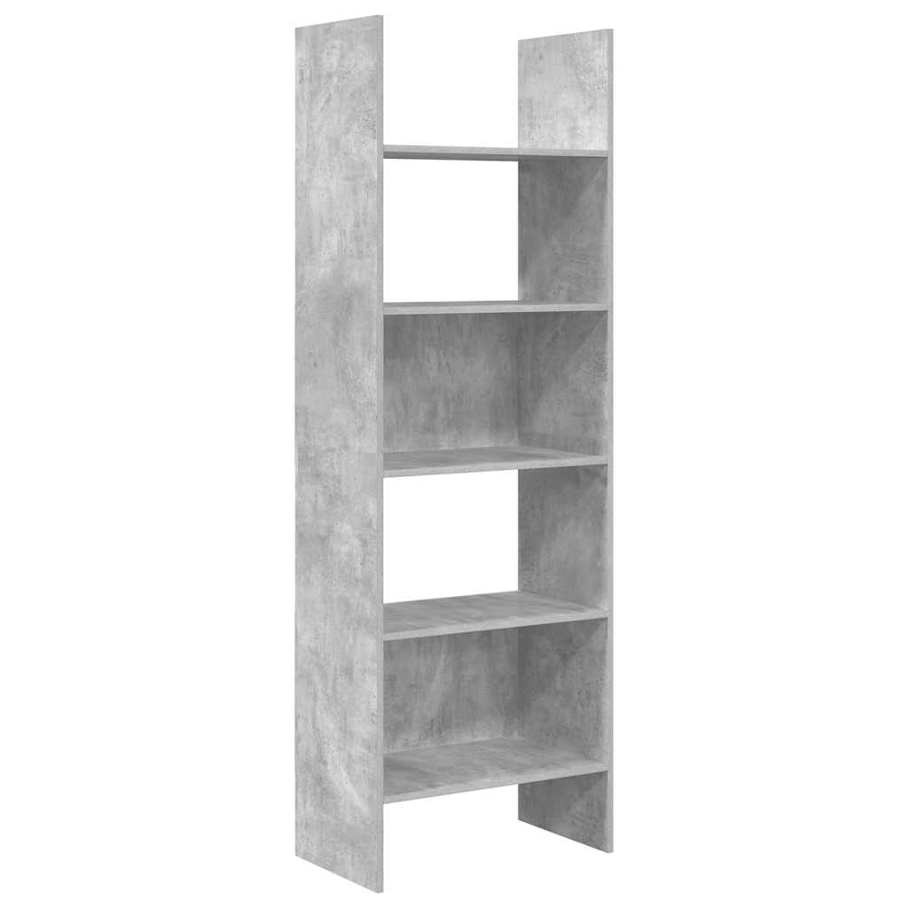 Libreria Grigio Cemento 60x35x180 cm in Legno Multistrato