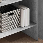 Libreria Grigio Cemento 60x35x180 cm in Legno Multistrato